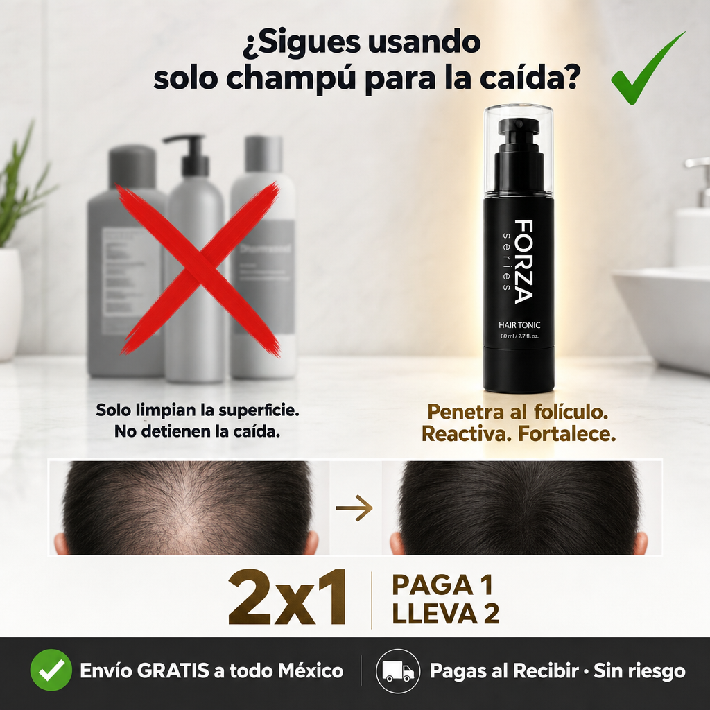 Hombre joven aplicando tónico capilar en el cuero cabelludo para tratamiento de caída de cabello